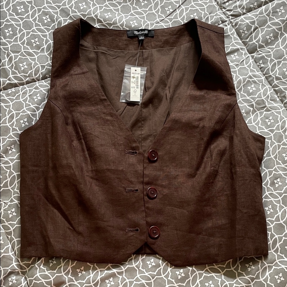 Madewell Dark Brown Sleeveless Vest